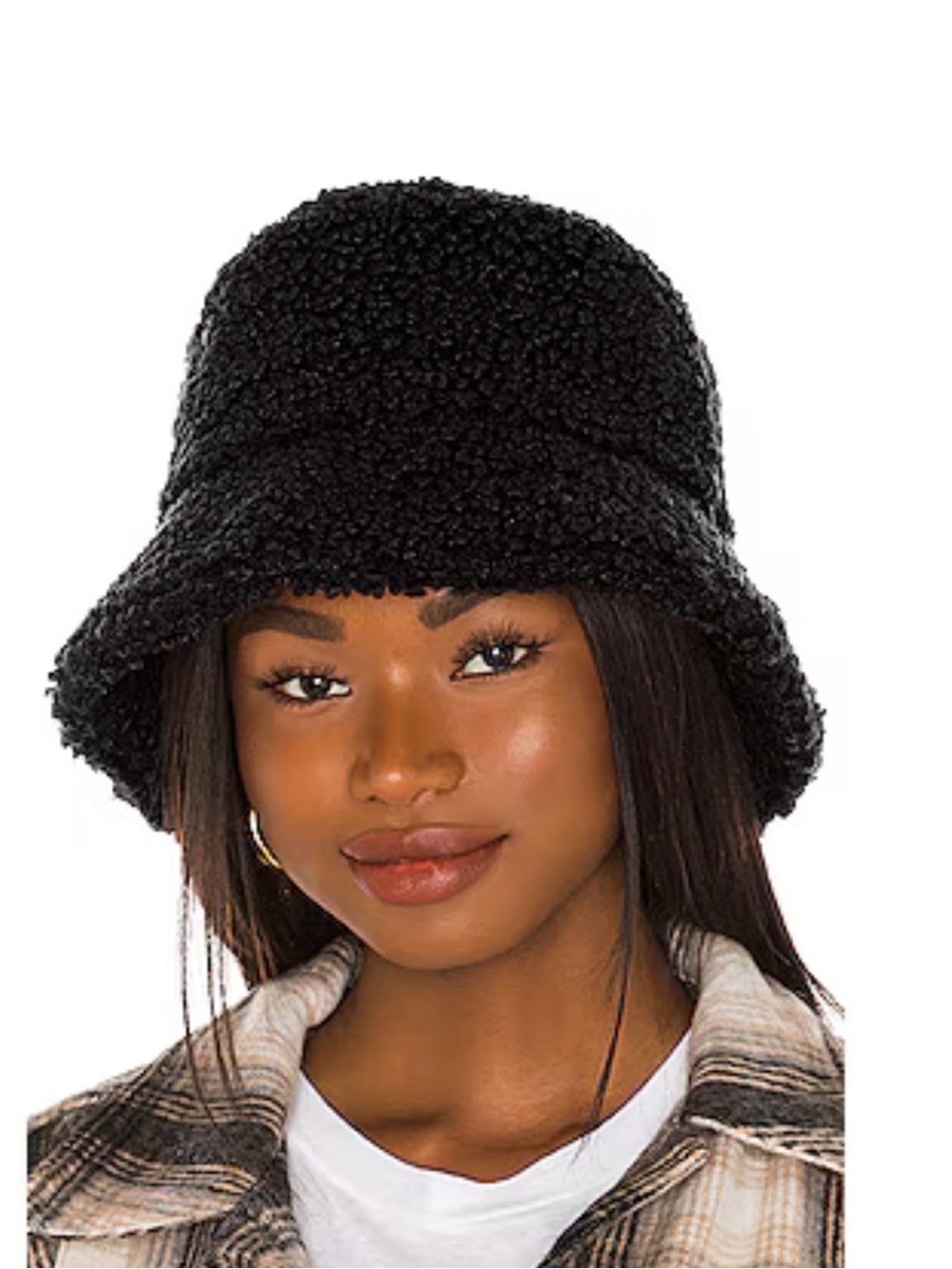 Lack Of Color Black Sherpa Bucket Hat - Women Accessories